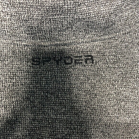Spyder Sweater Mens Medium Gray 1/4 Zip Sweatshirt Fleece - Picture 8 of 9
